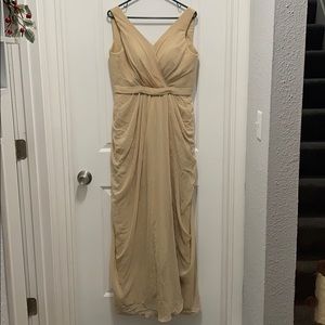 Long, champagne dress